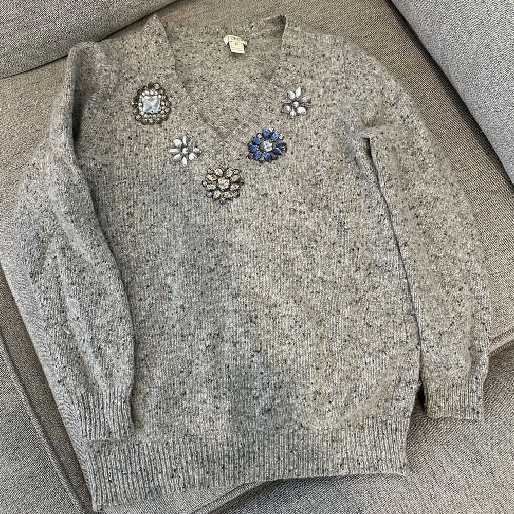 J.Crew gray v-neck sweater